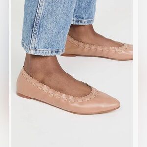 See By Chloe with Elastic Leather Ballet Flat Shoes in good condition